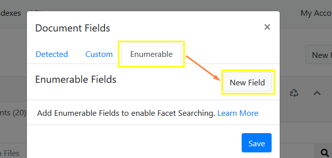 Enumerable Fields Dialog